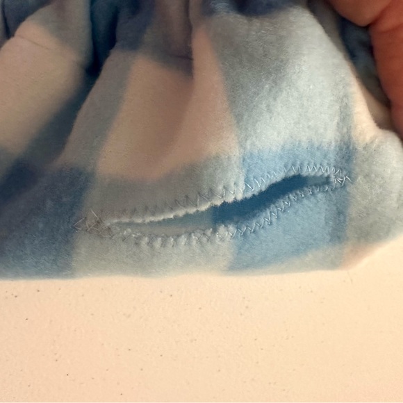 Spring blue gingham saddle cover - Picture 3 of 4